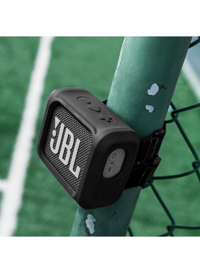 جسم سيليكون بديل لمكبر الصوت بلوتوث متوافق مع JBL GO3 خفيف الوزن للغاية ومضاد للماء (أسود)  - Image 3