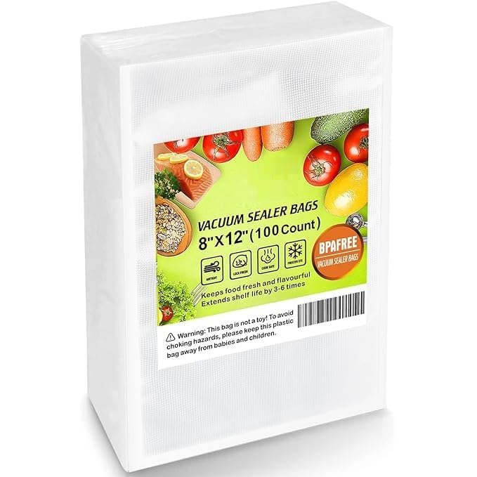 GBEX Commercial Grade Embossed Food Vacuum Bags PreCut Food Saver Bags for Sous Vide Meal Prep and Storage BPA Free Vacuum Sealer Bags for Food 20 30100pcs - Image 1