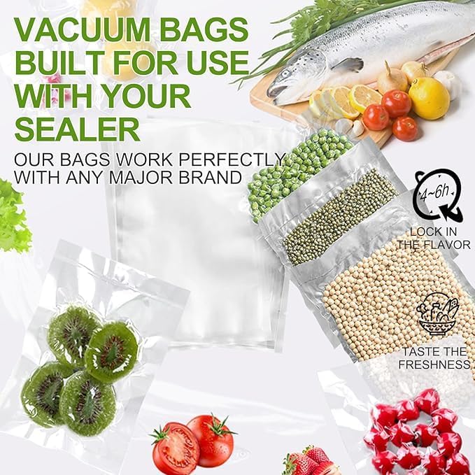 GBEX Commercial Grade Embossed Food Vacuum Bags PreCut Food Saver Bags for Sous Vide Meal Prep and Storage BPA Free Vacuum Sealer Bags for Food 20 30100pcs - Image 3