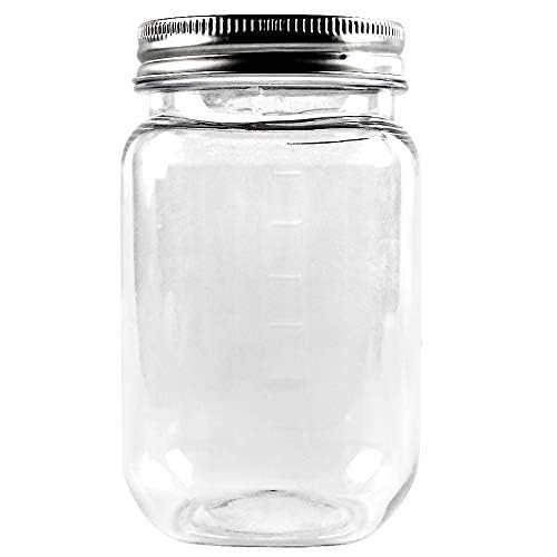 Novelinks novelinks 16 Ounce Clear Plastic Jars Containers With Screw On Lids - Refillable Round Empty Plastic Slime Storage Containers for Kitchen & Household Storage - BPA Free (20 Pack)  - Image 4