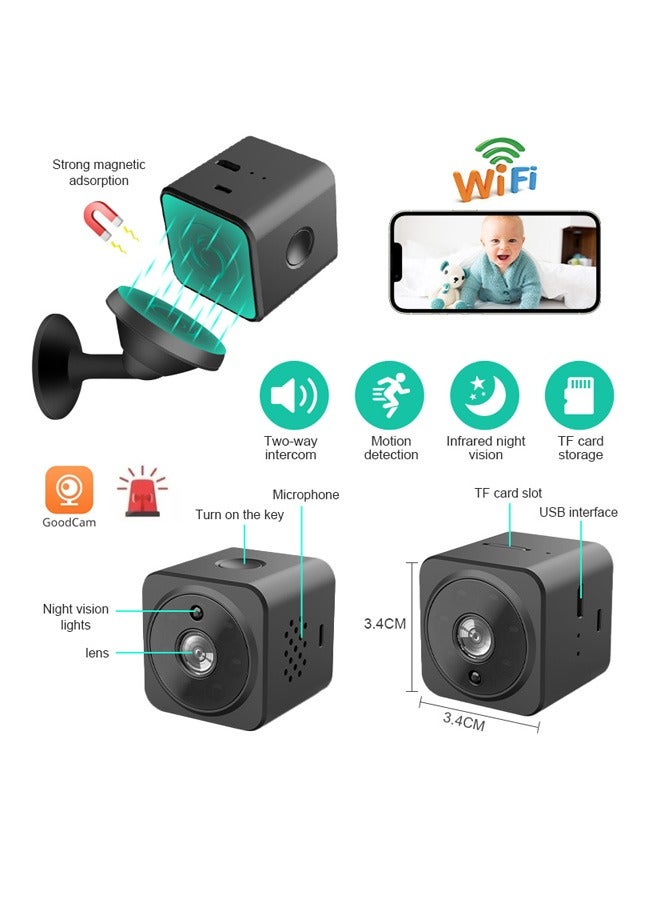 Generic Mini Camera 1080P HD Mini Camera, Wireless WiFi Nanny Camera with Motion Detection for Home Indoor Security, App Control, Pet/Baby/Nanny Surveillance Camera  - Image 2