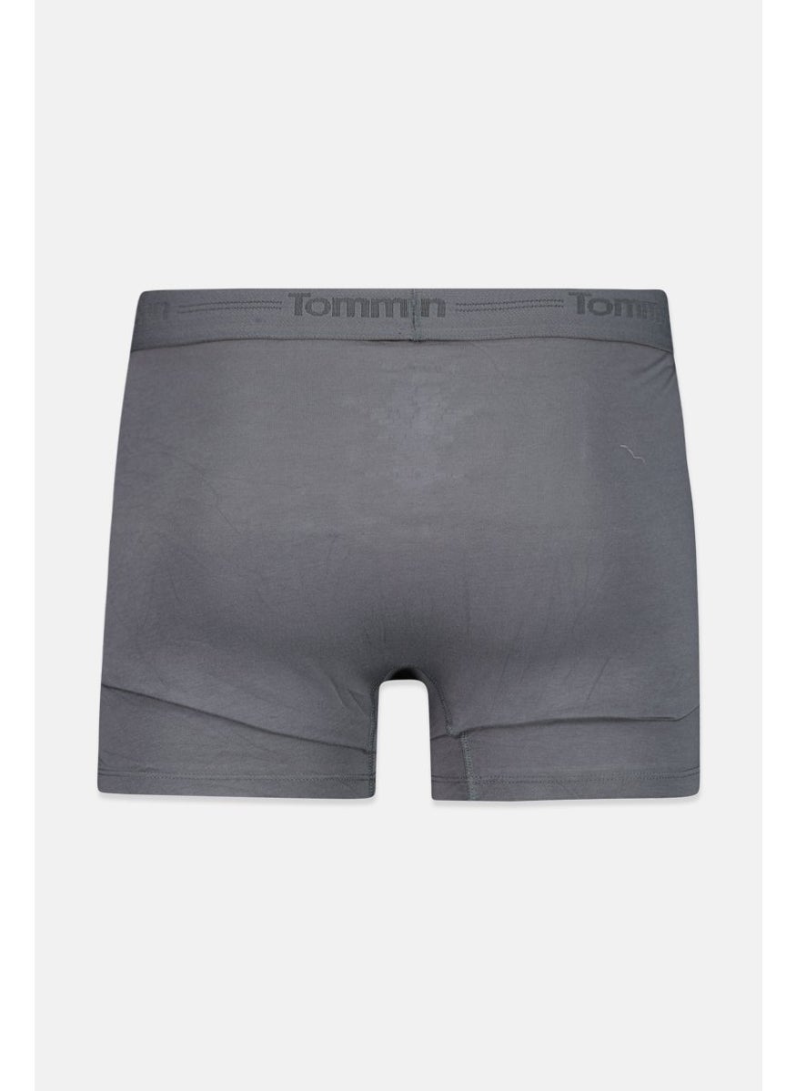 Tommy John - Men 2 Pieces 4 Inseam Plain Trunks, Dark Grey/Navy - Image 1