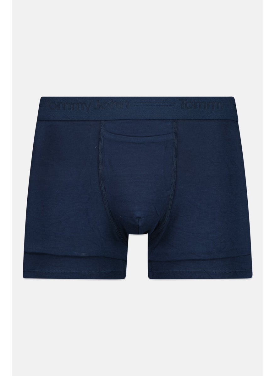 Tommy John - Men 2 Pieces 4 Inseam Plain Trunks, Dark Grey/Navy - Image 1