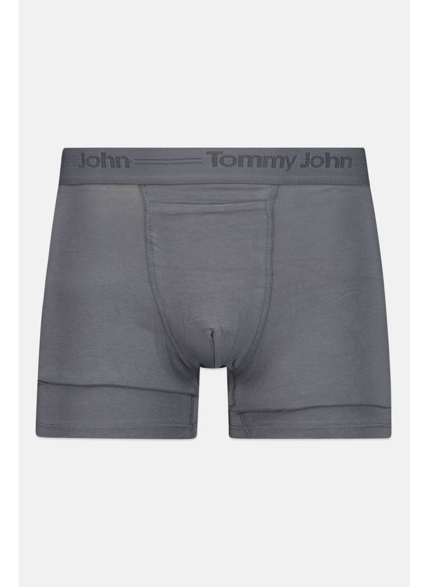 Tommy John - Men 2 Pieces 4 Inseam Plain Trunks, Dark Grey/Navy - Image 1