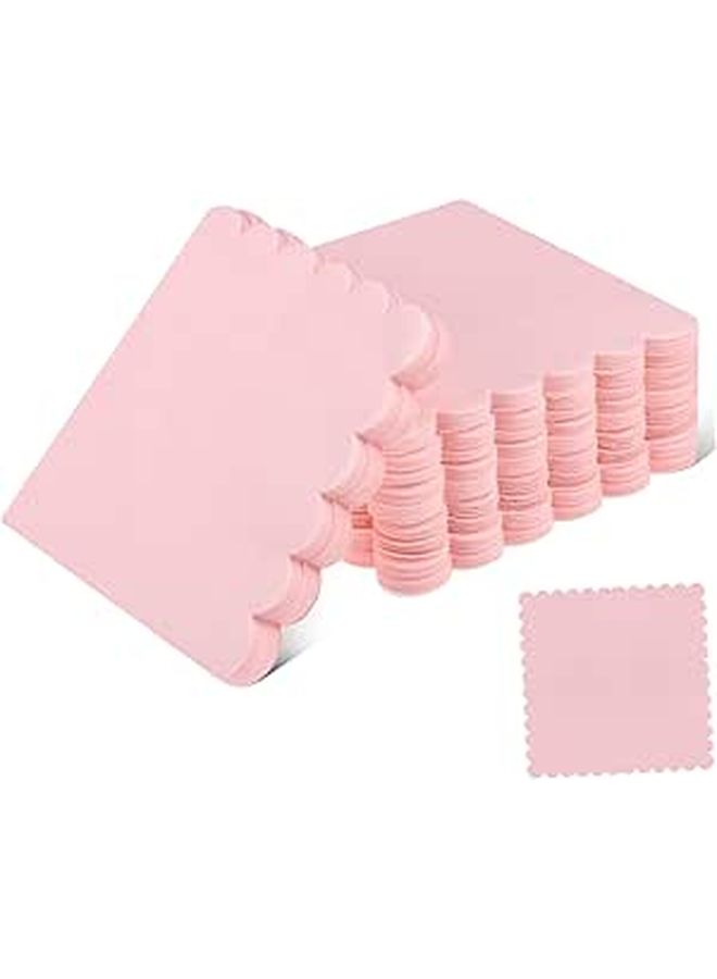150 Light Pink Scalloped Paper Napkins for Birthday Dinner Party Supplies - Image 1