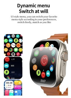 W&O X10 Ultra 3 Smart Watch 49mm – Curved Screen – Orange  - Image 3