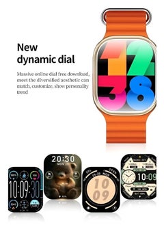 W&O X10 Ultra 3 Smart Watch 49mm – Curved Screen – Orange  - Image 2