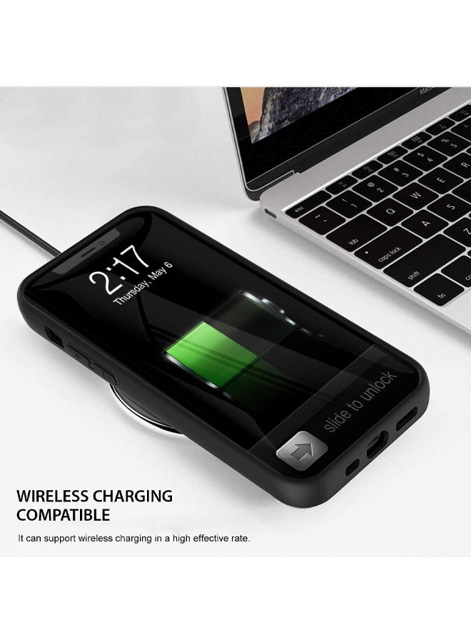 جراب نانو سيليكون متوافق مع هاتف Apple iPhone 12 mini 2020، غطاء حماية كامل ناعم مقاوم للصدمات من مطاط السيليكون السائل - أسود - Image 5