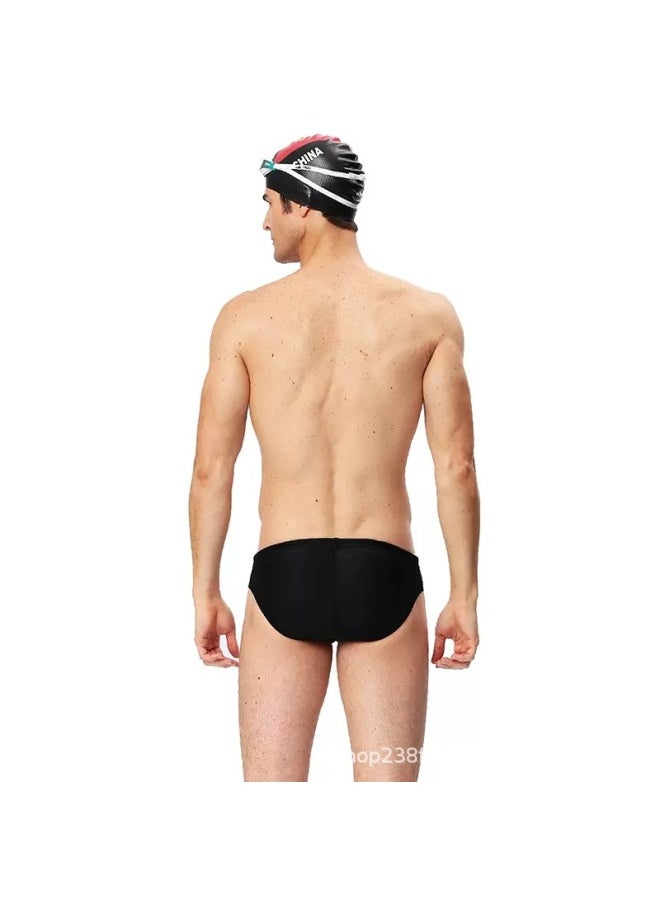 Generic Yingfa 9202 Triangle Swimming Trunks Men's Professional Quick-dry Competition Racing Training Equipment Swimming Pool Special Swimming Trunks-Color:9202-1 Black-  - Image 3