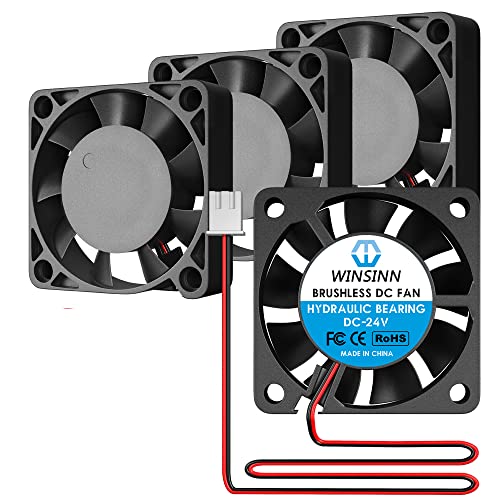 WINSINN 40mm 24V Fan 1M Cable - Hydraulic Bearing 5000 RPM 4010 Cooling Fan for Ender 3, CR-10 3D Printers - XH2.54-2PIN Connector, Brushless 40x10mm (4Pcs) - Image 3