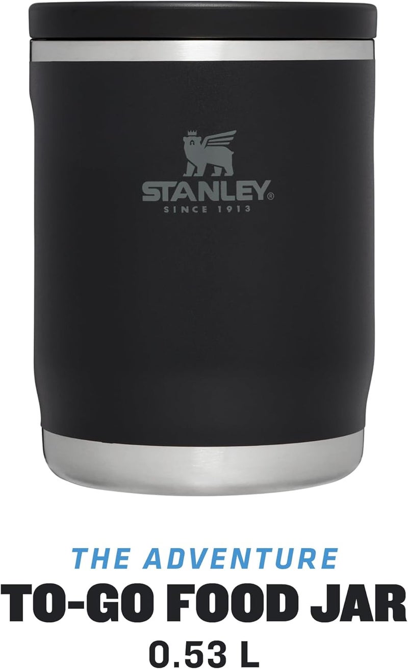Stanley Adventure To-Go Food Jar 0.53L - Black - Leakproof and Dishwasher Safe - Image 2