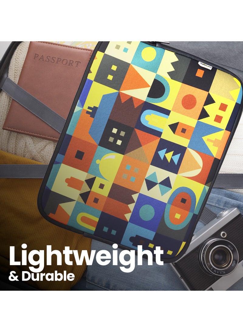 تيديلين جراب كمبيوتر محمول مقاس 14.1 بوصة - تصميم أضواء المدينة مطبوع، غطاء واقٍ سميك من مادة النيوبرين - جراب كمبيوتر محمول خفيف الوزن ومتين وأنيق لأجهزة الكمبيوتر المحمولة وأجهزة ماك بوك والملحقات - Image 5