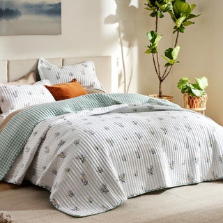 Bedsure Floral Quilt Set Queen  Reversible Botanical Spring Flower Quilt Bedding Set 3 Pieces Microfiber Lightweight Bedspread Coverlet with 2 Pillow Shams for All Seasons 90x96 - pzsku/Z060C7D36C208FC43AFAAZ/45/1749490346/7f35a96e-6655-4d9a-b18e-e2ede81b5d63