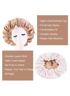 ORiTi Women's Adjustable Reversible Satin Bonnet - Soft Double Sided Sleep Cap, Protects Natural Hair, Assorted Colors  - Image 4