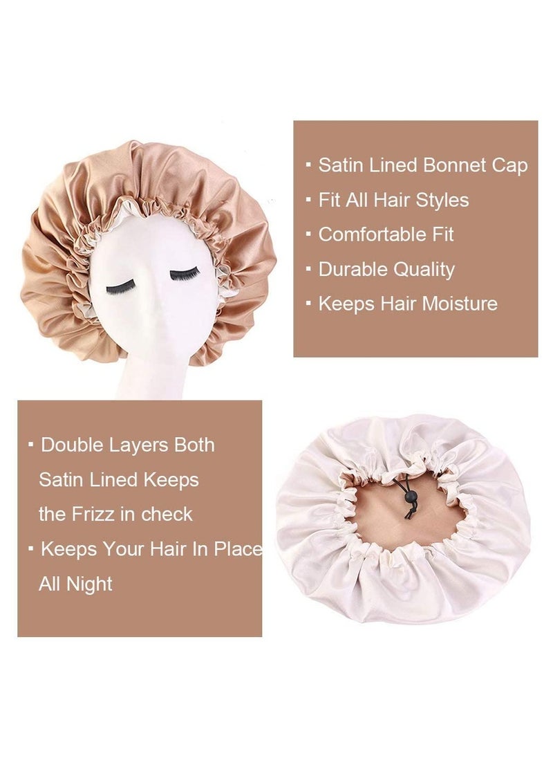 ORiTi Women's Adjustable Reversible Satin Bonnet - Soft Double Sided Sleep Cap, Protects Natural Hair, Assorted Colors  - Image 4