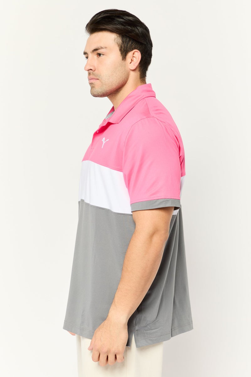 PUMA Men Sportswear Fit Short Sleeves Outdoor Polo Shirt, Multicolor - Image 3