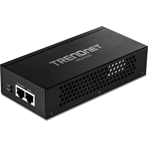 Trendnet محاقن TRENDnet 2.5G PoE+ ، TPE-215GI ، PoE (15.4W) أو PoE+ (30W) ، يحول منفذ غير PoE إلى منفذ PoE+ 2.5G ، متوافق مع 2.5GBASE-T ، مزود طاقة مدمج ، شبكة جهاز PoE حتى 100م ، أسود - Image 1