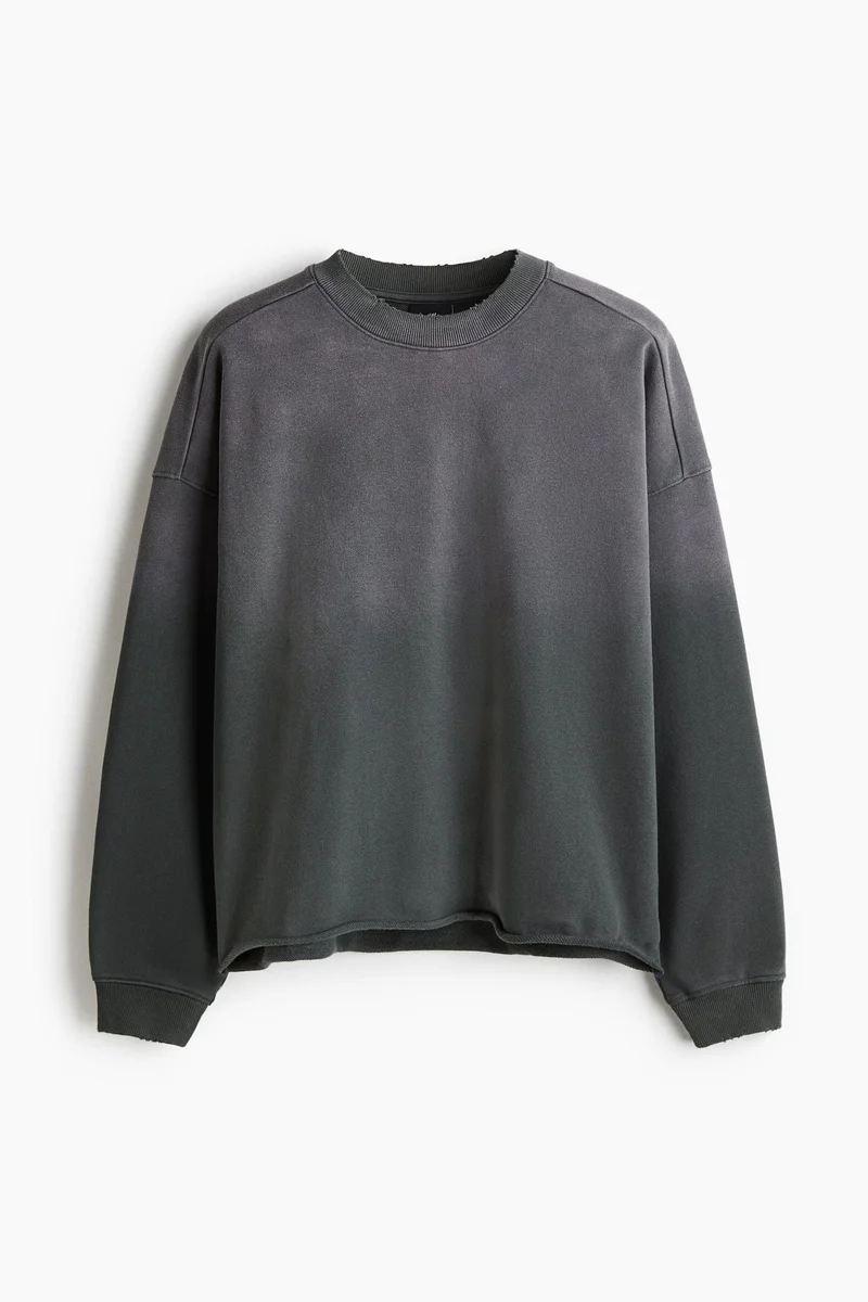 H&M  Oversized Fit Washed sweatshirt for Men | Best Price UAE