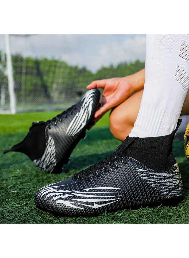 Men Kids Fashion Soccer Shoes Cleats Team Sports Training TF/FG Turf Firm Comfort High-top Football Shoes Outdoor - Image 5