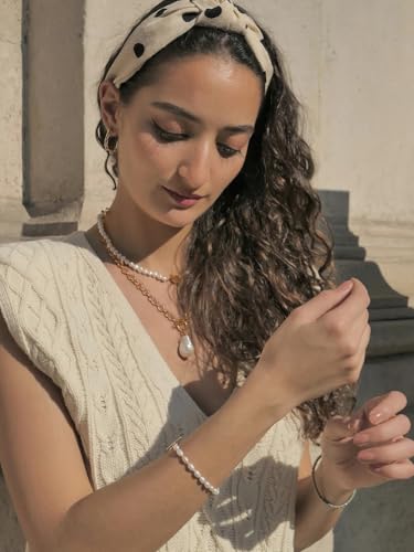 PEARLADA Large Baroque Pearl Pendant Necklace, 18k Gold Chunky Chain Link Necklace for Women, Statement Necklace with Toggle Clasp - Image 3