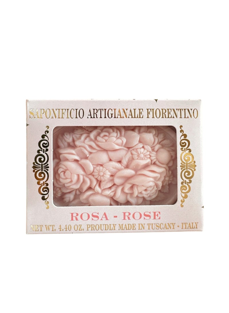 SAPONIFICIO ARTIGIANALE FIORENTINO Rose Soap  (125g) - Image 1