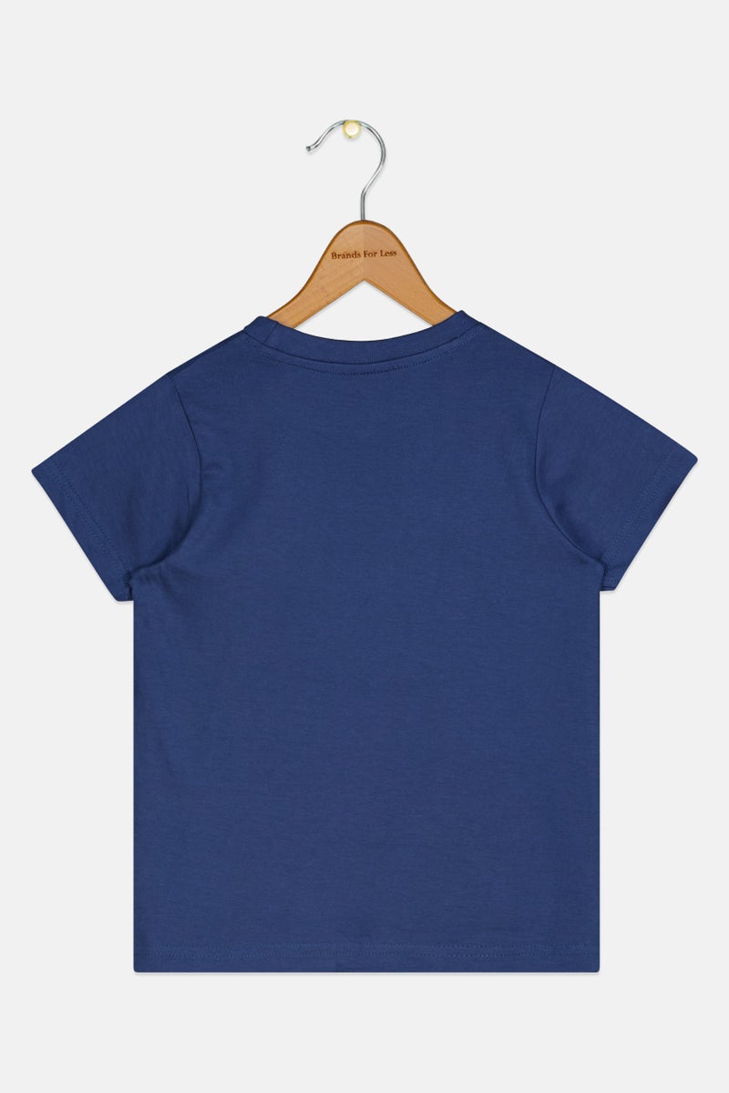 SONIC Toddlers Boy Graphic Print Short Sleeve T-Shirt, Navy Blue - Image 3