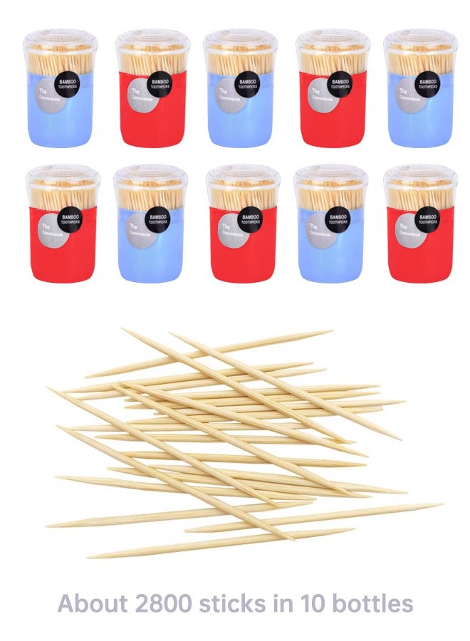 Morlife Bamboo double-headed thin toothpick disposable fruit sign household hotel catering business portable ,Pack of 10 - Image 1