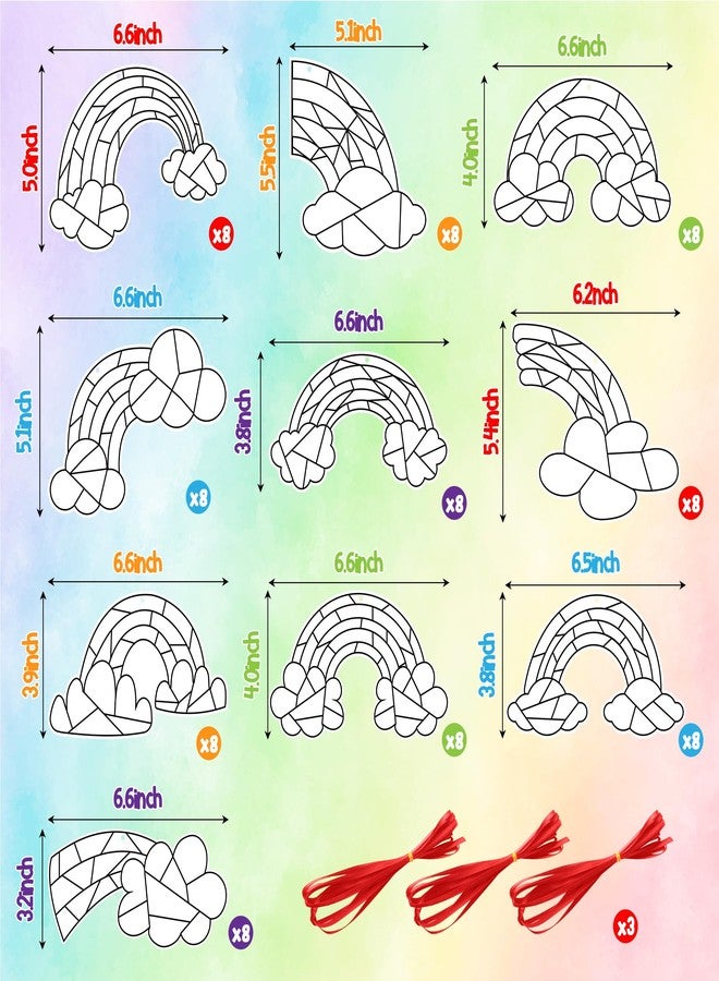 بيومي مجموعة تلوين قوس قزح من BeYumi - 83 قطعة، مجموعة تلوين قوس قزح الخاصة بك، مجموعة تلوين حرفية DIY LGBT، بطاقة تلوين علم قوس قزح ليوم الفخر، هدايا حفلات LGBTQ، احتفالات موكب فخر المثليين، مشروع فني حرفي - Image 2