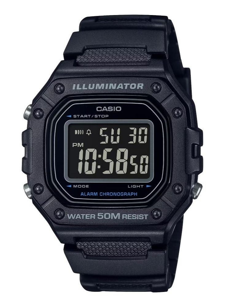 CASIO CASIO W-218H-1BVDF Illuminator 44MM 5ATM Multi-Function Men's Watch - Image 1