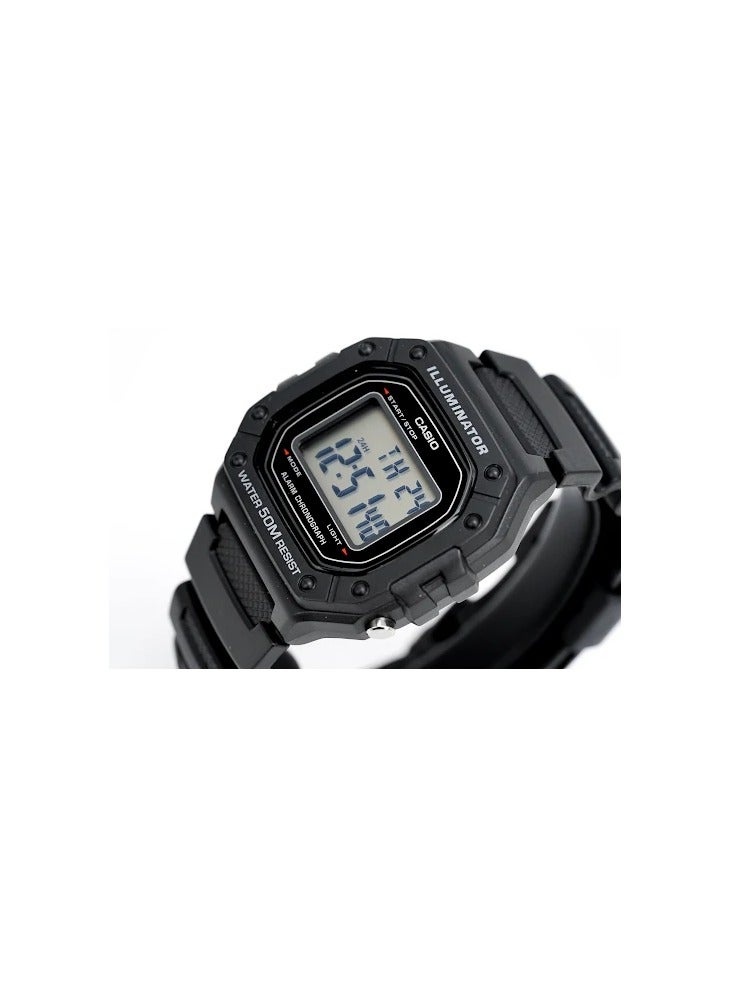 CASIO CASIO W-218H-1BVDF Illuminator 44MM 5ATM Multi-Function Men's Watch - Image 3