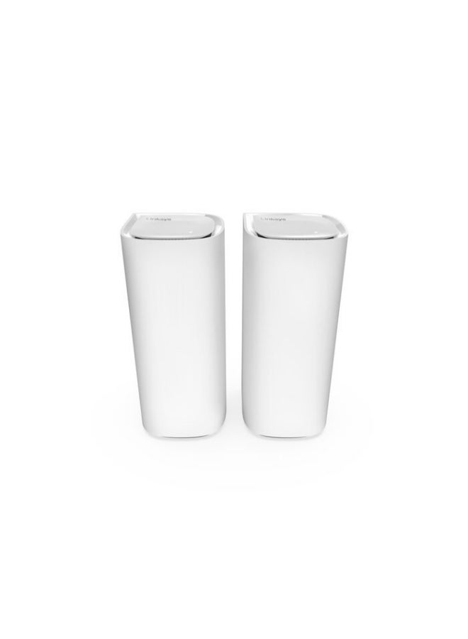 LINKSYS Velop Pro 7 Mesh WiFi 7 System MBE7002 - Cognitive Mesh Router with Tri-Band and over 10 Gbps Speeds - Whole Home Coverage up to 550 sqm. - Connect 400 Devices - 2 Pack White - Image 1