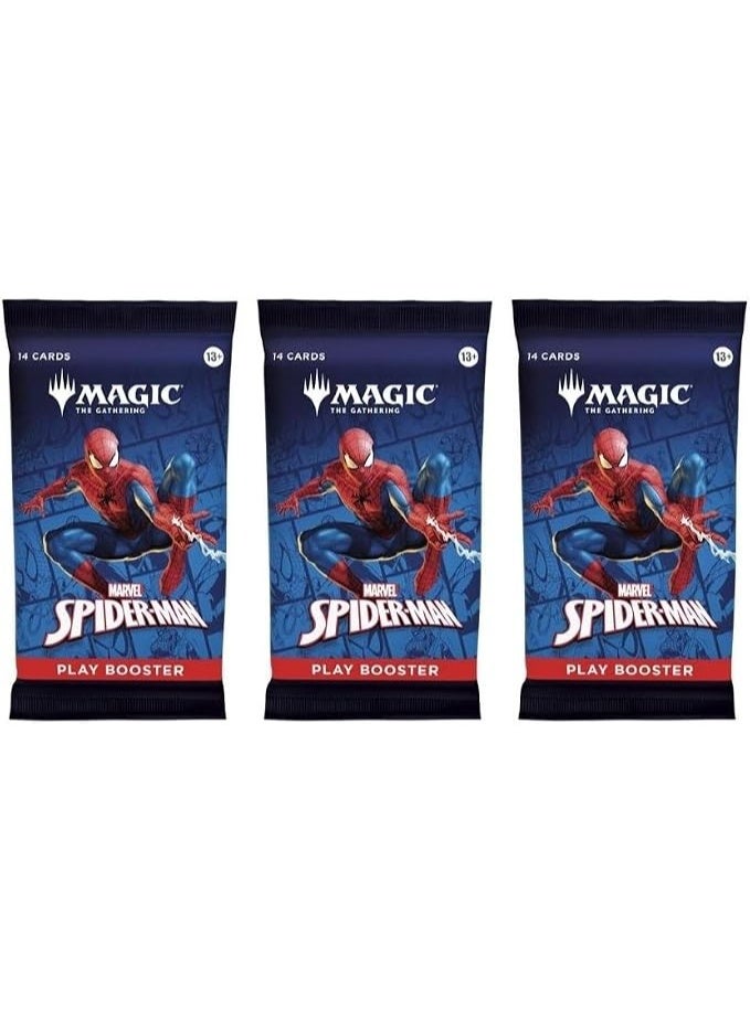 3 Packs MTG Play Booster Pack Lot MTG Marvel's Spider-Man