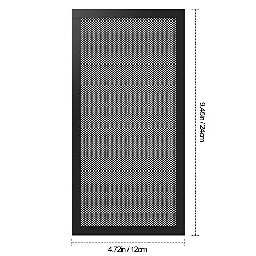 MoKo 120 x 240mm Dust Filter for Computer Cooler Fan, [2 Pack] Magnetic Frame PC Fan Dust Mesh PC Cooler Filter Dustproof PVC Cover Computer Fan Grills - Black - Image 5