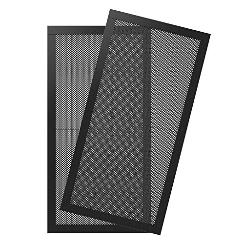 MoKo 120 x 240mm Dust Filter for Computer Cooler Fan, [2 Pack] Magnetic Frame PC Fan Dust Mesh PC Cooler Filter Dustproof PVC Cover Computer Fan Grills - Black - Image 1
