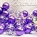 SUWEN Purple Metallic Balloons and Confetti Balloons Set 47PCS Latex Helium Chrome Dark Purple Balloon for Birthday Graduation Anniversary Party Decorations - Image 3