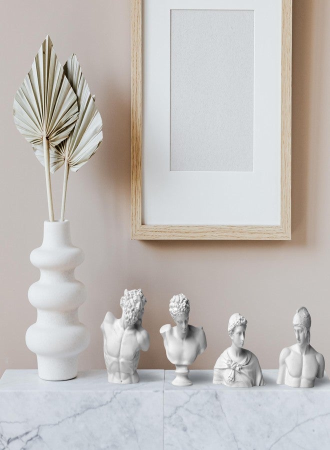TRANSGOOD 4Pcs/Set Classic Mini 2.7” Greek Bust Resin Sculptures and Statues, Home Décor, Mini Statues Decor for Shelves, Laocoon Hermes Ares St. George, Greek Mythology Decor - Image 2