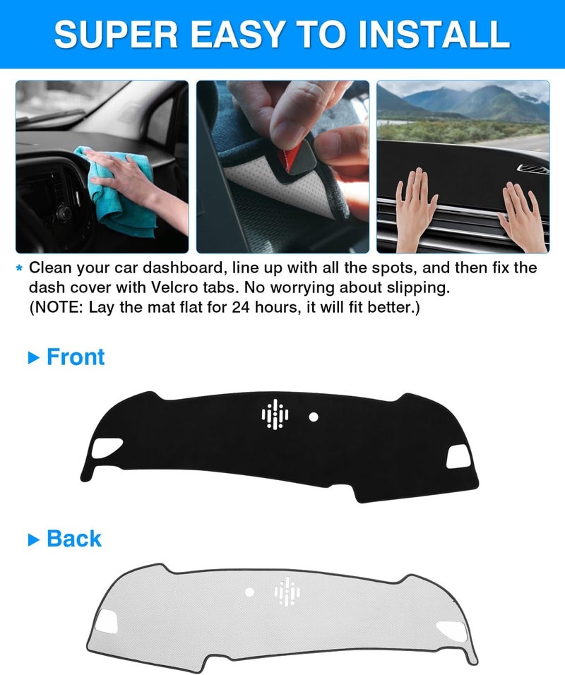 Autorder Dashboard Cover Mat for 2023 2024 2025 Kia Sportage Accessories Dash Cover Flannel Dash Mat Sunshade Glare UV Rays Protector (Without Hud) - Image 5
