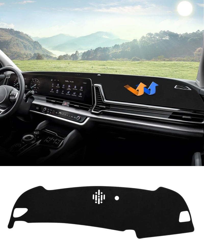 Autorder Dashboard Cover Mat for 2023 2024 2025 Kia Sportage Accessories Dash Cover Flannel Dash Mat Sunshade Glare UV Rays Protector (Without Hud) - Image 1