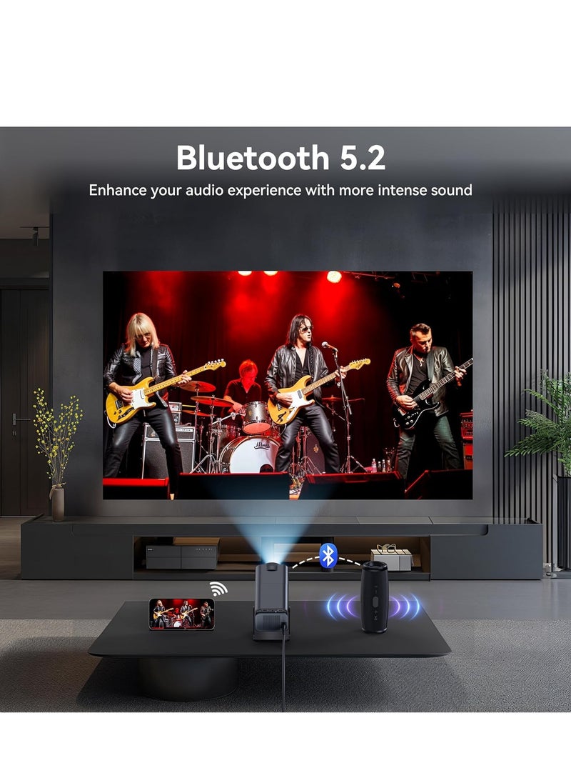 ELTRAZONE Native 1080P Mini Projector: 4K Resolution, Auto Keystone Adjustment, and 180-Degree Rotation  - Image 2