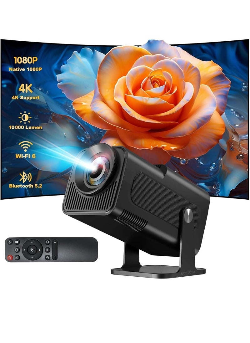 ELTRAZONE Native 1080P Mini Projector: 4K Resolution, Auto Keystone Adjustment, and 180-Degree Rotation  - Image 1