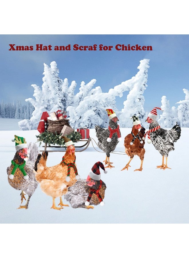 قبعات ووشاح لدجاجة عيد الميلاد للحيوانات الأليفة من ShuRung، 12 قطعة، مع حزام ذقن قابل للتعديل لحيوانات البط والهامستر والشنشيلة، باللون الأخضر والأسود - Image 2