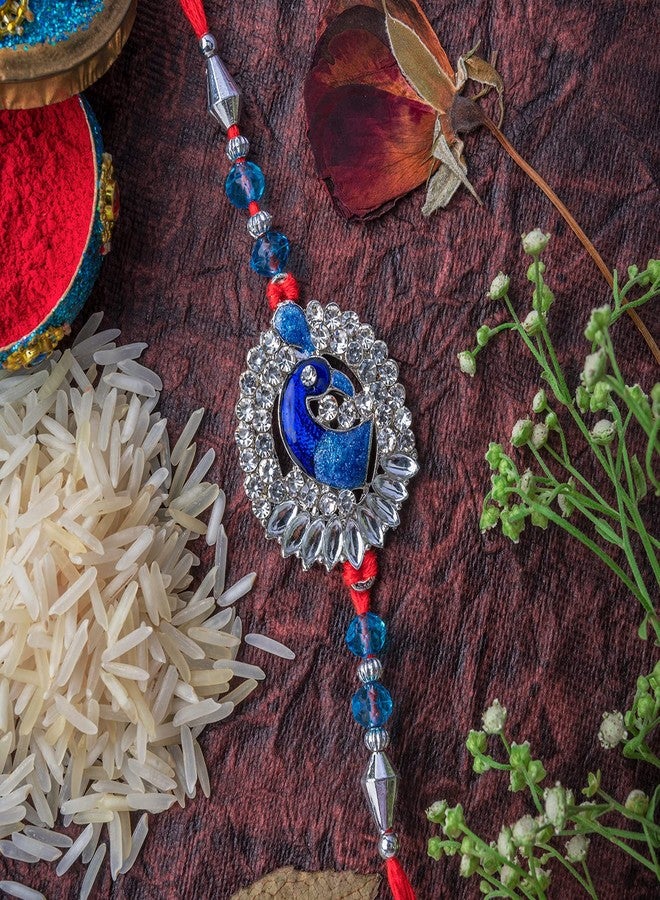 Mahi Combo Set of 3 Rakhi for Brother with Lustrous Meenakari Work Rakhi for Bhaiya, Bhai CO1104276R - Image 2