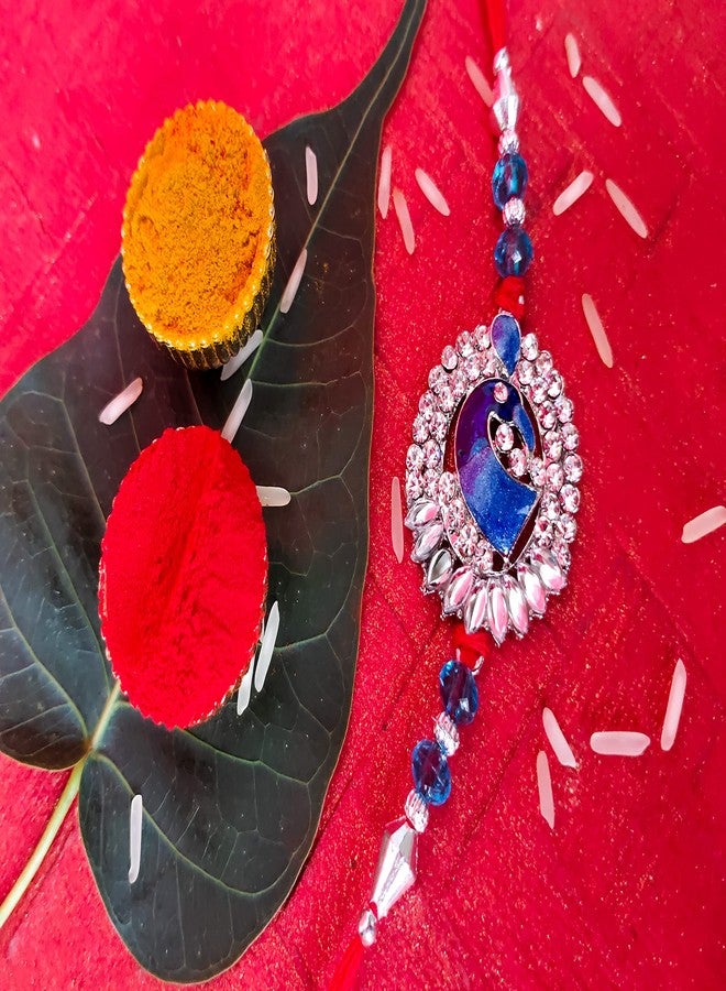 Mahi Combo Set of 3 Rakhi for Brother with Lustrous Meenakari Work Rakhi for Bhaiya, Bhai CO1104276R - Image 3