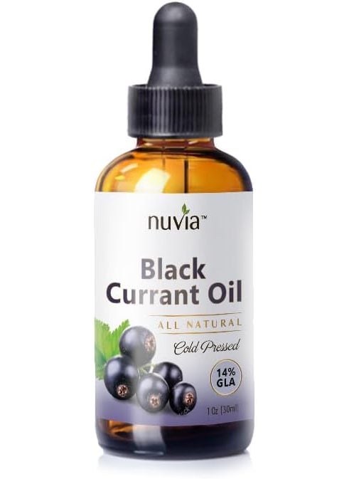 nuvia organics Black Currant Oil 100 All Natural Cold Pressed Naturally Rich in Omega 3 and 6 Essential Fatty Acids 1oz 