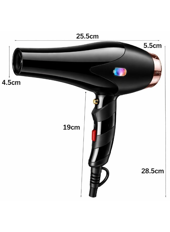 Professional Hair Dryer 6000W Super Motor | 3 Heat & 2 Speed Settings | Cool Shot Button | Overheating Protection | Detachable Air Inlet Filter | Salon & Home Use - Image 3