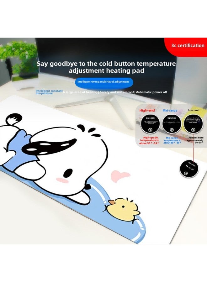 on Timing Heating Mouse Pad Office Intelligent Heating Table Pad Student Dormitory Writing Warm Table Pad Wholesale-Color:90*40cm Three-speed Temperature Control Thickened Version-Pattern:To Produce With Pictures