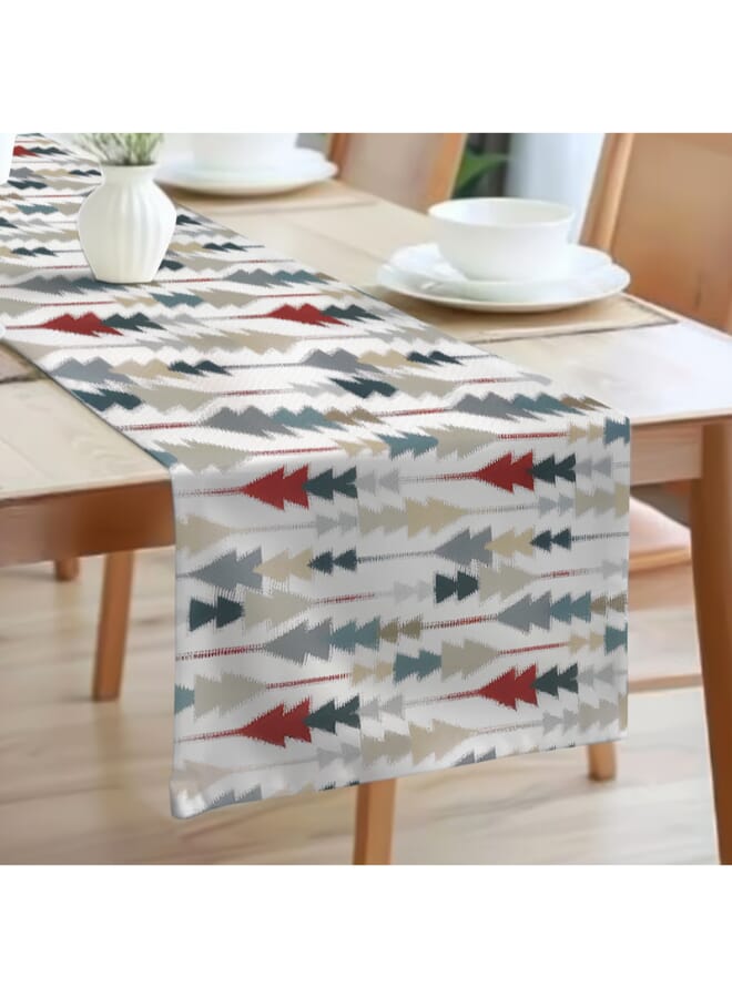  انتكس بيت الستائر مفرش طاولة صوفيا إليجانس من إنتكس هوم - قماش مخملي فاخر من الكتان، مقاس 45 × 135 سم - Image 1