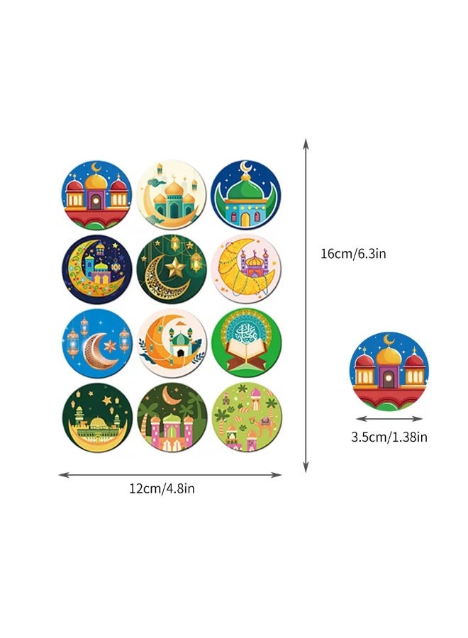 ١٢ كيس هدايا عيد مبارك - تصاميم متنوعة مع ملصقات لاصقة لهدايا الحفلات والاحتفالات - Image 2