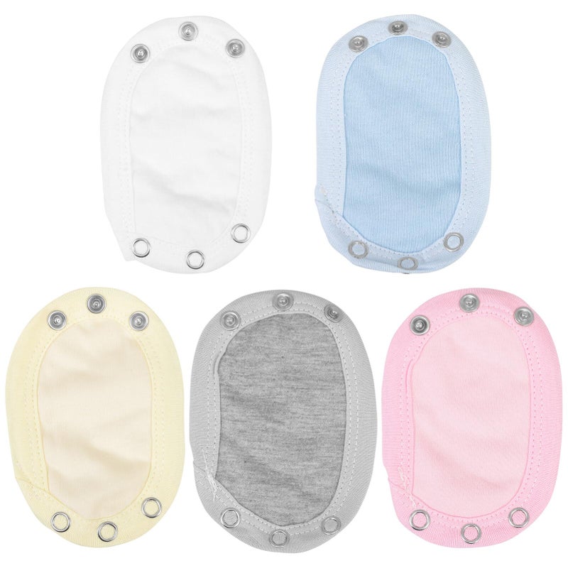 PACKOVE 5 Pcs Baby Bodysuit Extender Snaps Onesie Extension for Boys Girls Soft Cotton Jumpsuit Extension for Newborn Infant Clothing