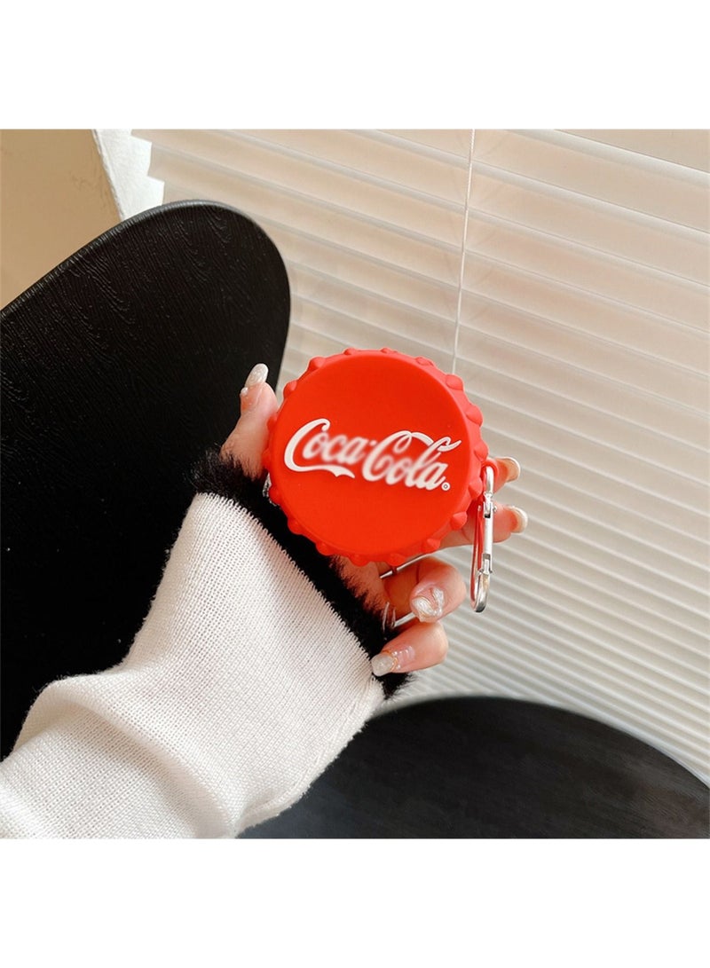 Case Compatible with Samsung Galaxy Buds 2 Case (2021) Galaxy Buds Pro Case (2021) Galaxy Buds Live Buds 2 Pro Cartoon Silicone Full Protective Cute Covers for Girls Women Red Cap - Image 1